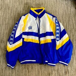 90s vintage Admiral jacket blue/yellow/white. Lightly worn.